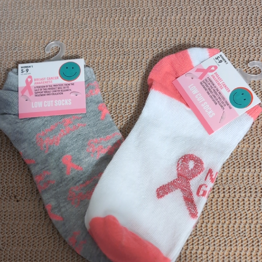 Pick 1 Breast Cancer Awareness Low Cut Socks - New